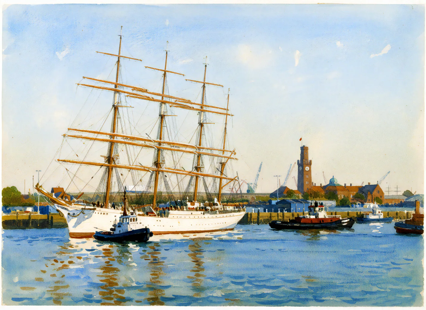 Cuxhaven – Großsegler vor den Hapag-Hallen