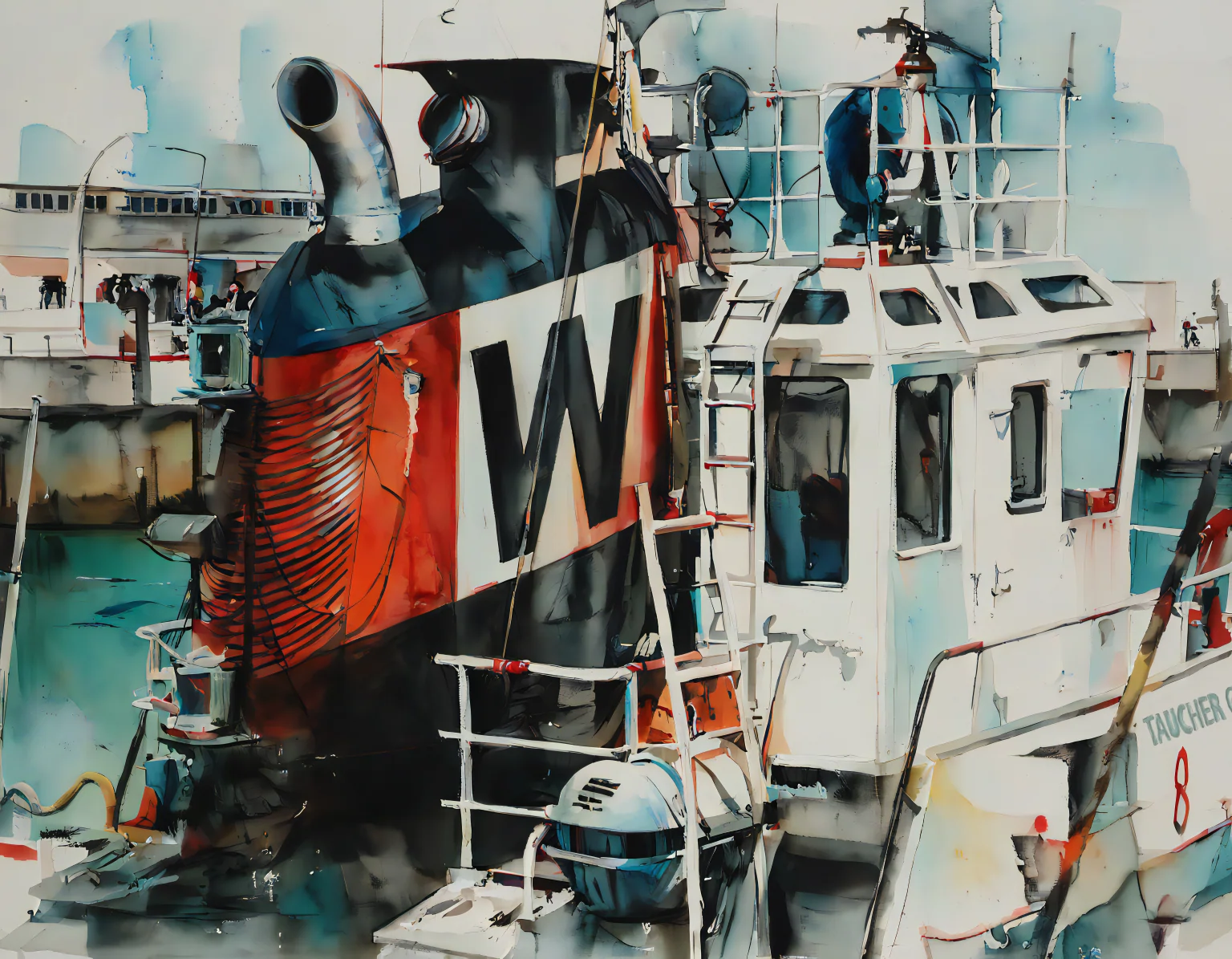 Detailmotiv  Taucher O. Wulf 8