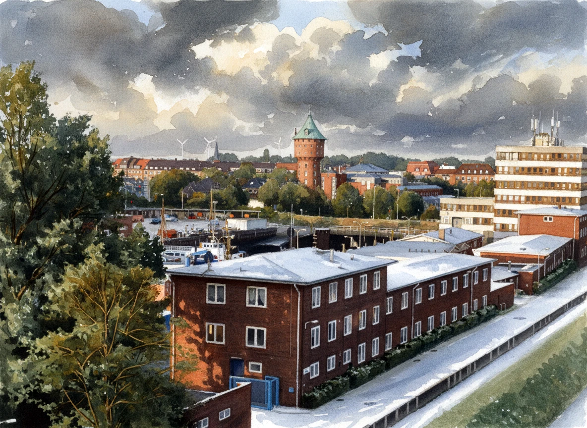 Wasserturm in Cuxhaven als architektonisches Wahrzeichen