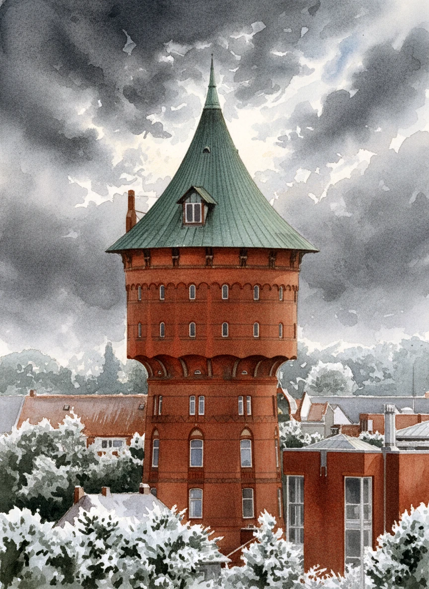 Wasserturm in Cuxhaven als ikonisches Stadtbauwerk
